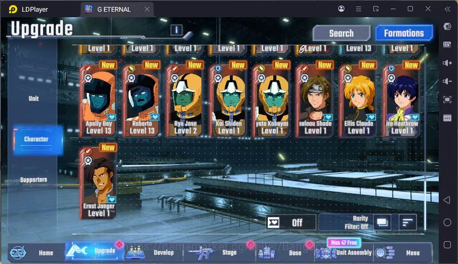 SD Gundam G Generation ETERNAL Accounts GLOBAL rank 7, 400DM, 6 UR unit, 5 char, 6 SUPP, E image 10