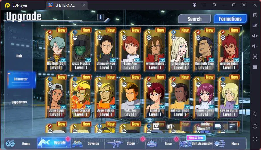 SD Gundam G Generation ETERNAL Accounts GLOBAL rank 7, 400DM, 6 UR unit, 5 char, 6 SUPP, E image 12