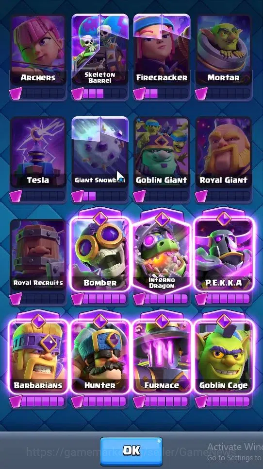 Clash Royale Accounts Lv 50|Trophy 11030|Limited Skin|KTL 14|4 Hero 7 EV image 11