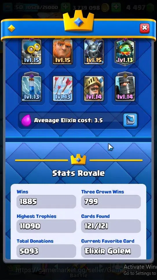 Clash Royale Accounts Lv 50|Trophy 11030|Limited Skin|KTL 14|4 Hero 7 EV image 3
