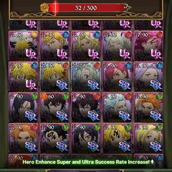 The Seven Deadly Sins: Grand Cross Accounts Others ASIA|4,3M CC|448 DM|2 LR, 11 UR+Collab Gachiakuta|L Meli2/6,N