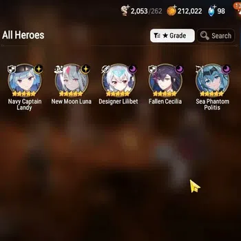Epic Seven Accounts Limited Hero Global|5ML (New Moon Luna, Designer Lilibet,Sea Phantom Politis, and etc)|PoH+Bless|Stove