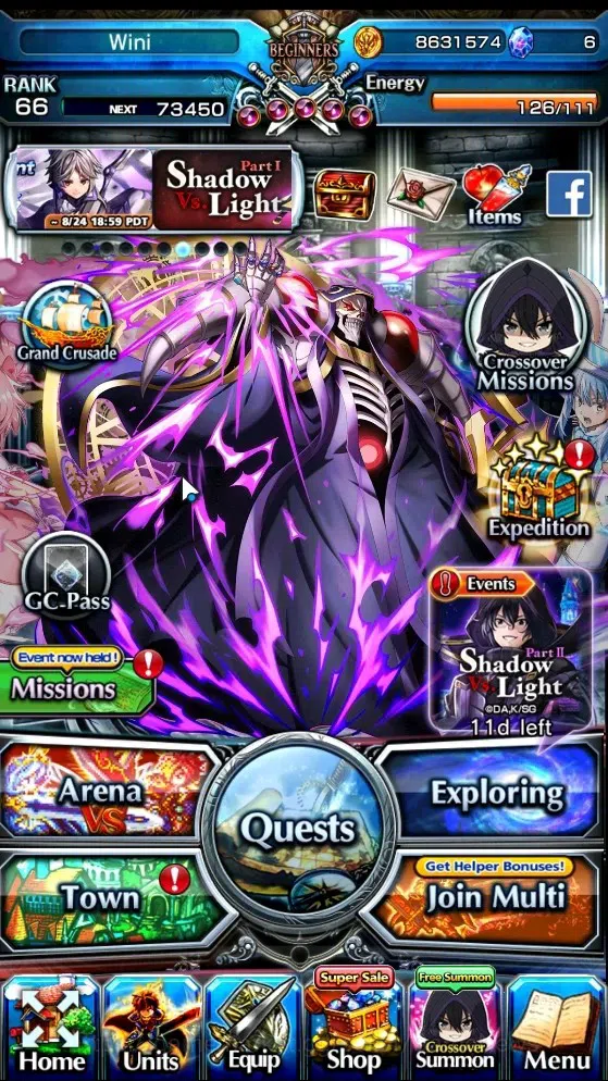 Grand Summoners Accounts End-Game Global|Rank 66|24 Ascend 4 TW|(DL Rimuru,RR Rimuru,Orvel,Saber)+TW,UP Roy,S 1