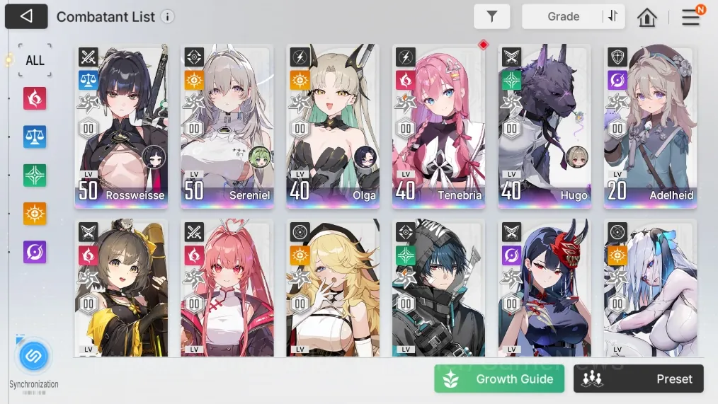 Chaos Zero Nightmare Accounts Global Lv42|12 SSR+2 1