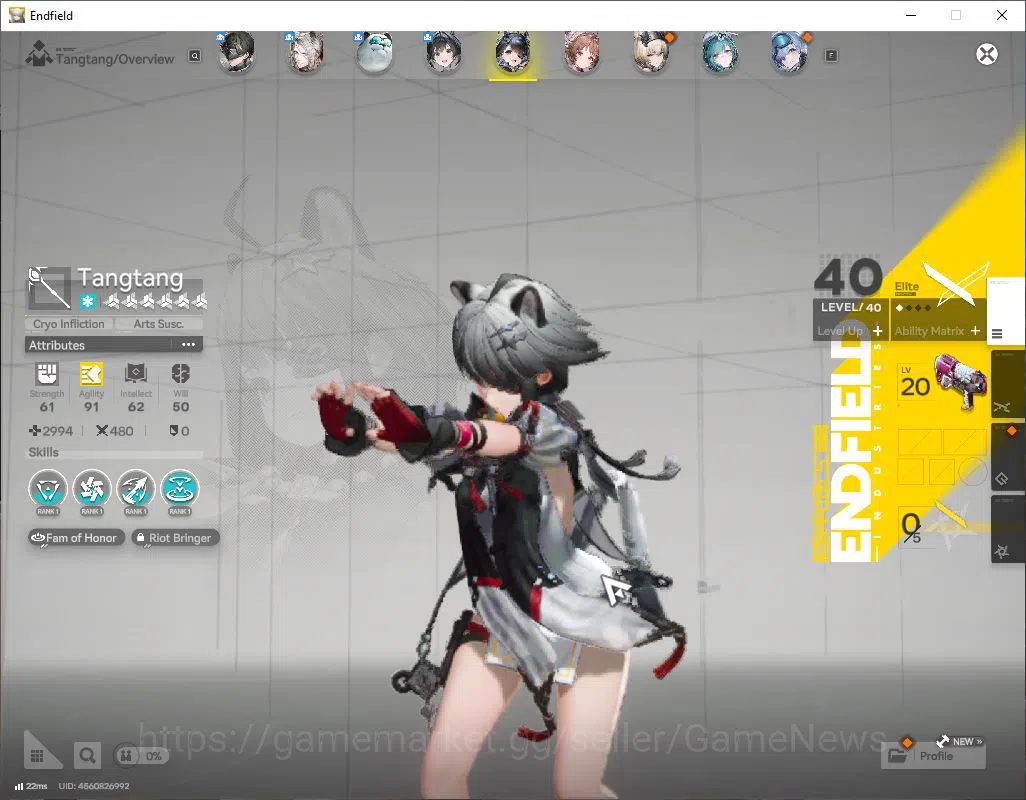 Arknights: Endfield Accounts ASIA|Lv47|SSR 3(1Limit)+6(*6WP)|Tangtang,ArdeliaP2 image 7