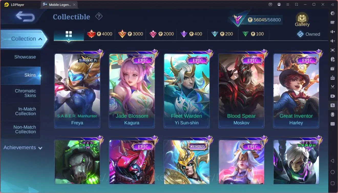 Mobile Legends: Bang Bang Accounts Global|Hero 132|Skin 270|Renowned|KOF Krina|CC Nat image 11