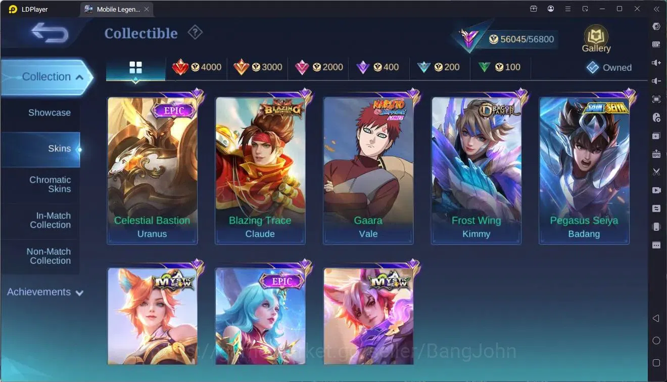 Mobile Legends: Bang Bang Accounts Global|Hero 132|Skin 270|Renowned|KOF Krina|CC Nat image 13