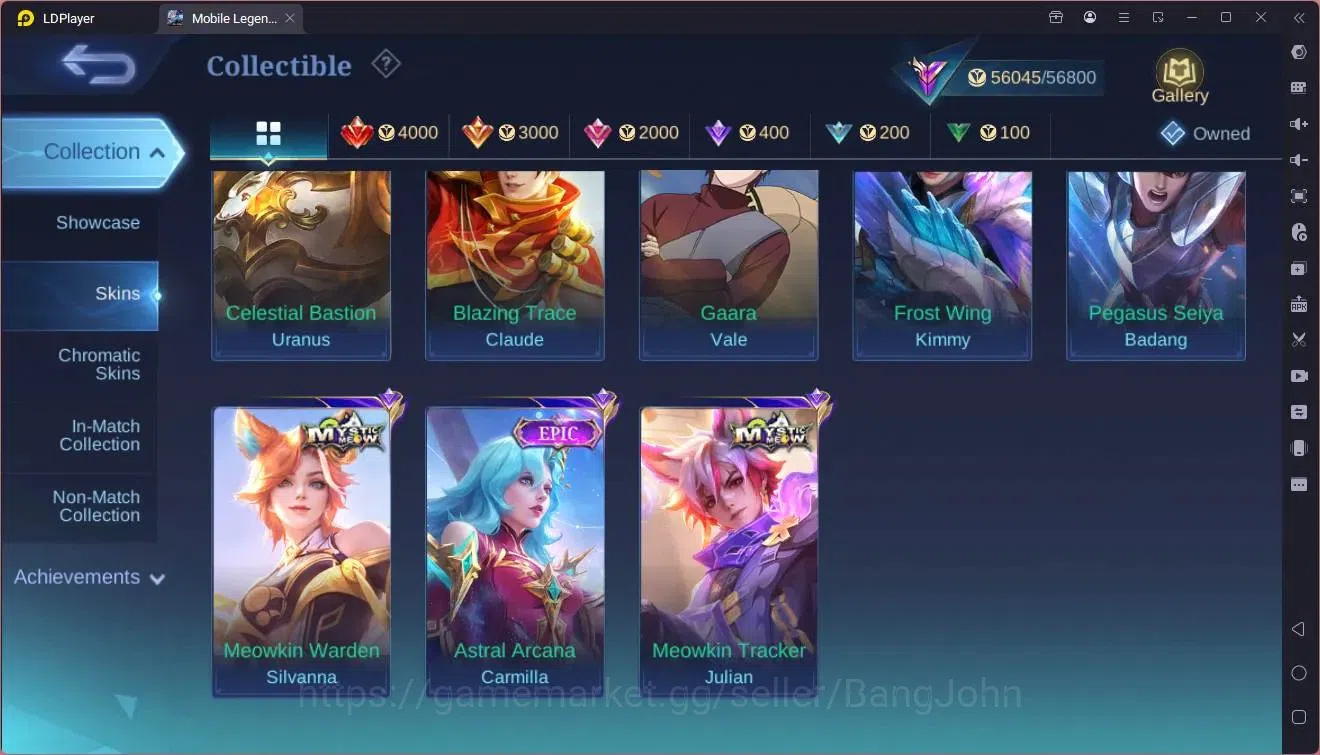 Mobile Legends: Bang Bang Accounts Global|Hero 132|Skin 270|Renowned|KOF Krina|CC Nat image 14