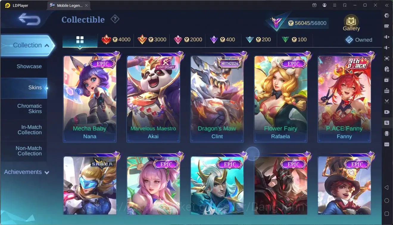 Mobile Legends: Bang Bang Accounts Global|Hero 132|Skin 270|Renowned|KOF Krina|CC Nat image 9