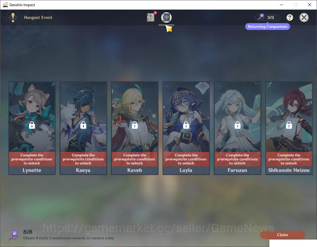 Genshin Impact Accounts Asia|AR 35|1 Limited +1(*5Weapon) | Xilonen |Fragi image 12