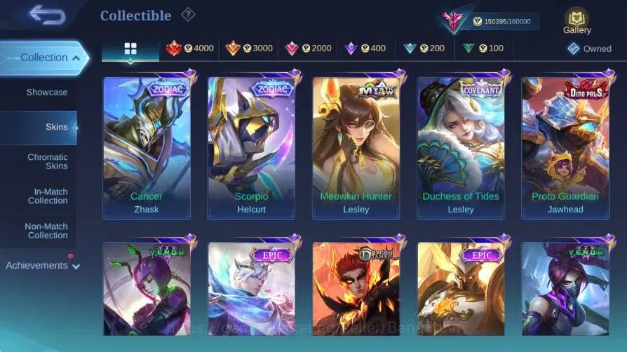 Mobile Legends: Bang Bang Accounts Global|Skin 512|Exalted|Legend Gusion+Lunox|PRIME image 13