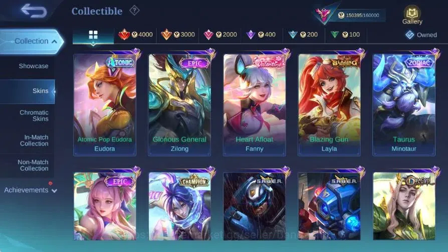 Mobile Legends: Bang Bang Accounts Global|Skin 512|Exalted|Legend Gusion+Lunox|PRIME image 17