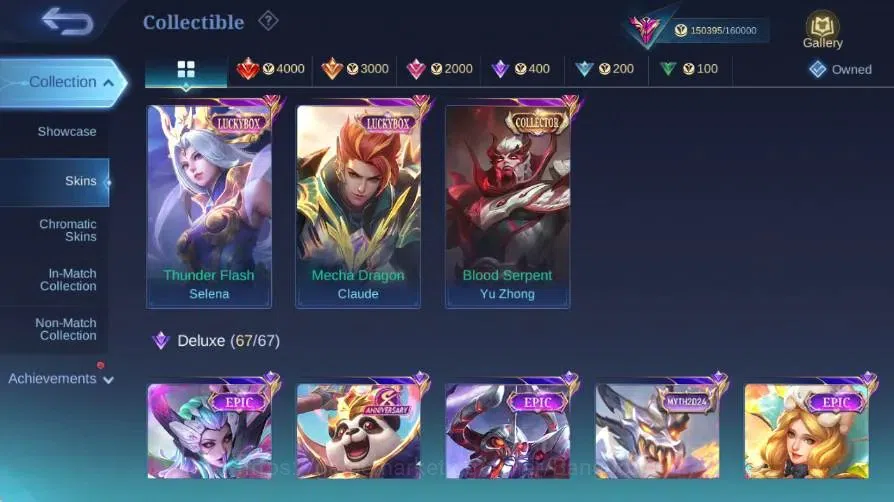 Mobile Legends: Bang Bang Accounts Global|Skin 512|Exalted|Legend Gusion+Lunox|PRIME image 19