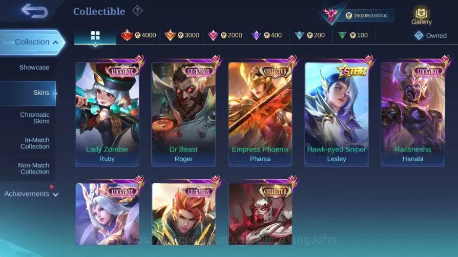 Mobile Legends: Bang Bang Accounts Global|Skin 512|Exalted|Legend Gusion+Lunox|PRIME image 20