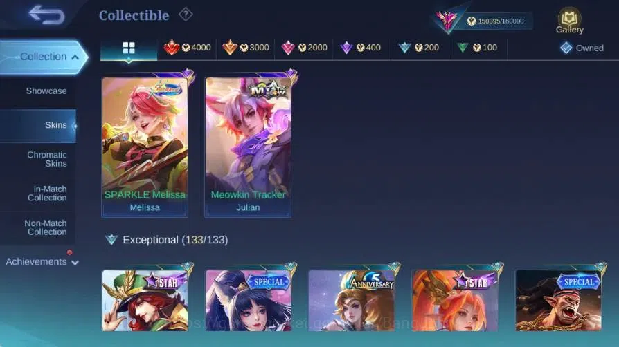 Mobile Legends: Bang Bang Accounts Global|Skin 512|Exalted|Legend Gusion+Lunox|PRIME image 5