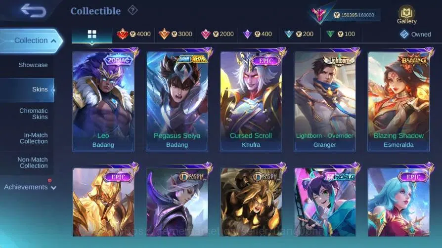 Mobile Legends: Bang Bang Accounts Global|Skin 512|Exalted|Legend Gusion+Lunox|PRIME image 8