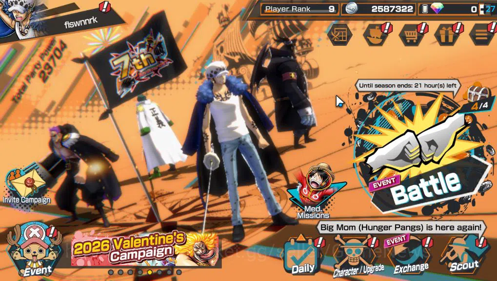 One Piece Bounty Rush Accounts Mid-Tier Global|4 EX|Blackbeard Pirates Kuzan,Winner Is Trafalgar Law,Legendary Hero