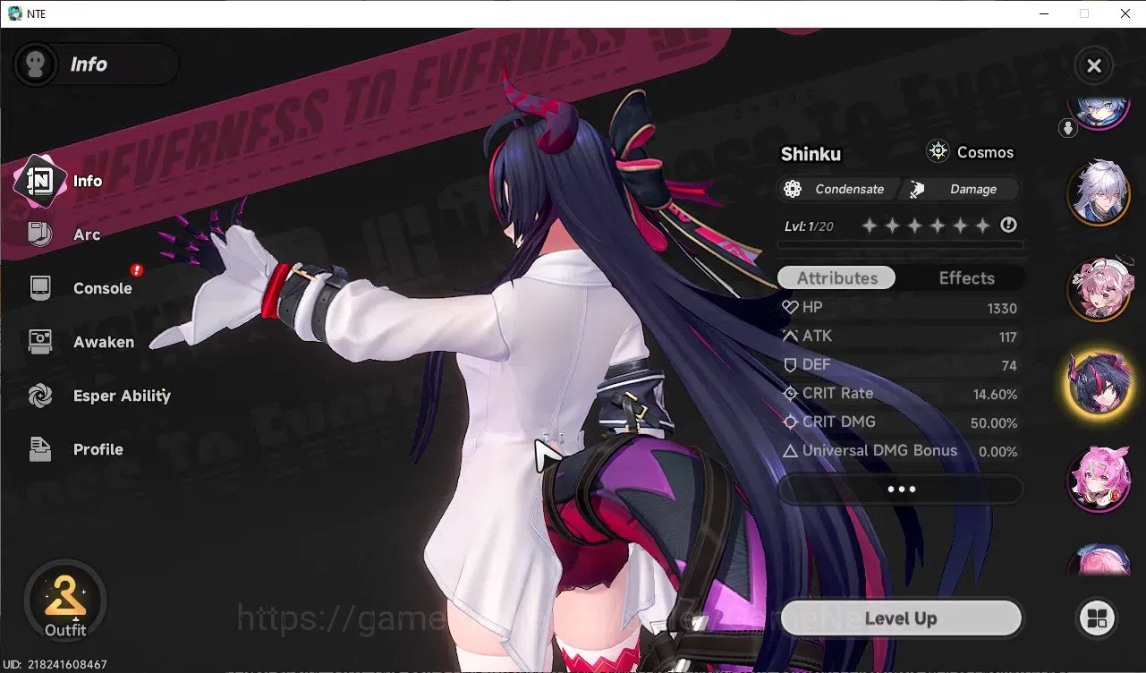 Neverness to Everness Accounts Global SEA|HL 22|TL 19|2k Annulith|4 SSR 2 Limit [Shinku,Nanally]|Porsche|2 2