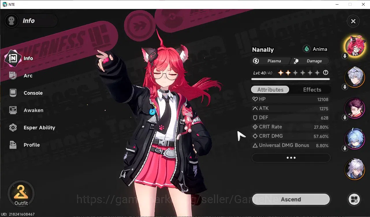 Neverness to Everness Accounts Global SEA|HL 22|TL 19|2k Annulith|4 SSR 2 Limit [Shinku,Nanally]|Porsche|2 3