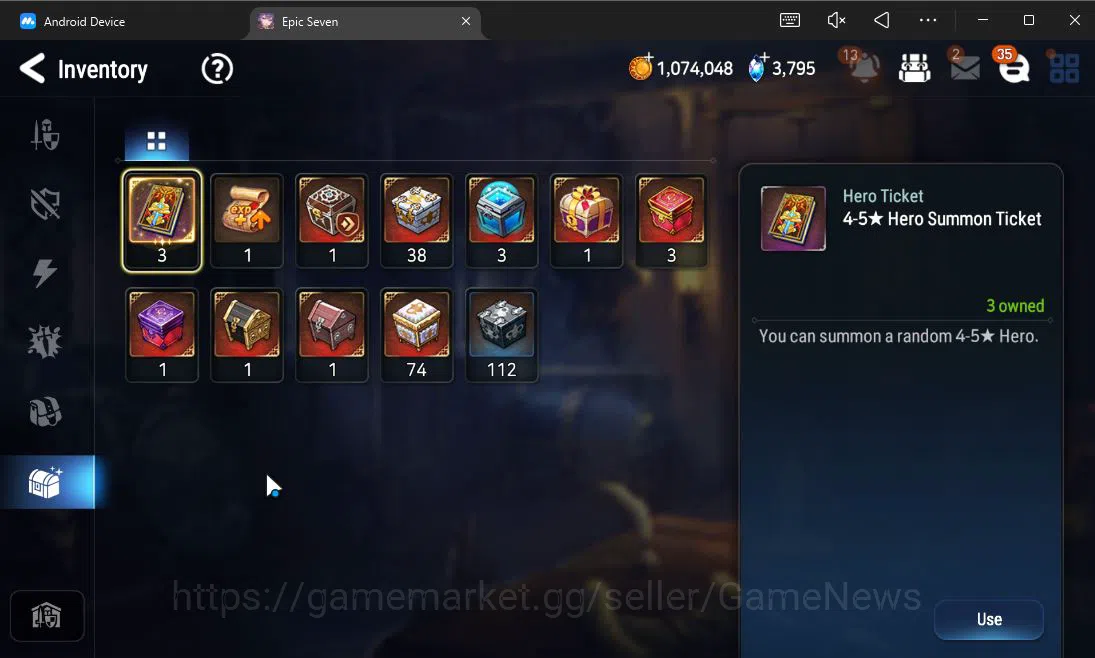 Epic Seven Accounts Mid-Tier ASIA Verif| 9 ML(BArunka,Belian,SS Vivian,Etc)+Stark,TA Coli,Etc|AUTO W Hunt|271 Speed SE 20