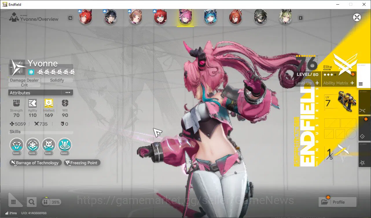 Arknights: Endfield Accounts Asia Lv51|7SSR[YvoneP1,(LaevaP1,Ardelia,Last Rite) image 5