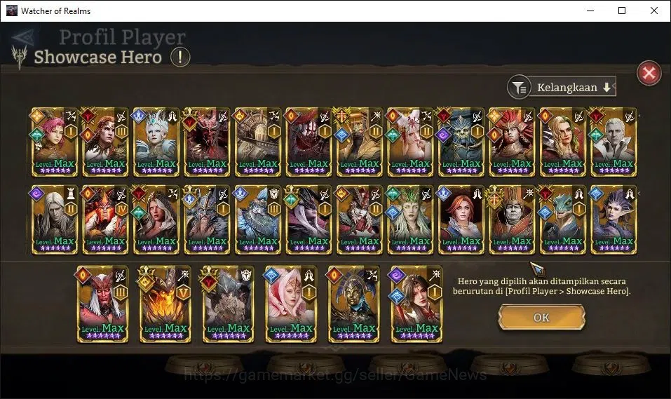 Watcher of Realms Accounts GLOBAL 60x|6M Power|14 Lord[Oren,Valderon,Praetus, image 10