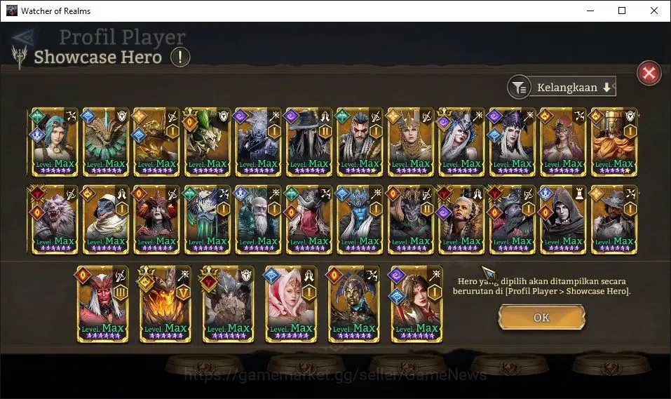 Watcher of Realms Accounts GLOBAL 60x|6M Power|14 Lord[Oren,Valderon,Praetus, image 12