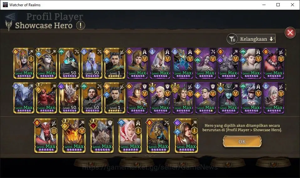 Watcher of Realms Accounts GLOBAL 60x|6M Power|14 Lord[Oren,Valderon,Praetus, image 13