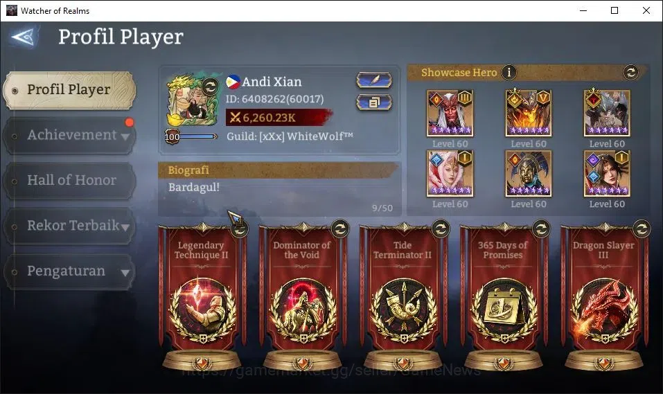 Watcher of Realms Accounts GLOBAL 60x|6M Power|14 Lord[Oren,Valderon,Praetus, image 2