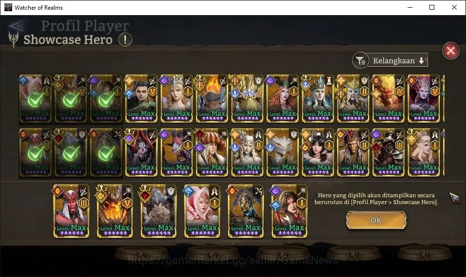 Watcher of Realms Accounts GLOBAL 60x|6M Power|14 Lord[Oren,Valderon,Praetus, image 9