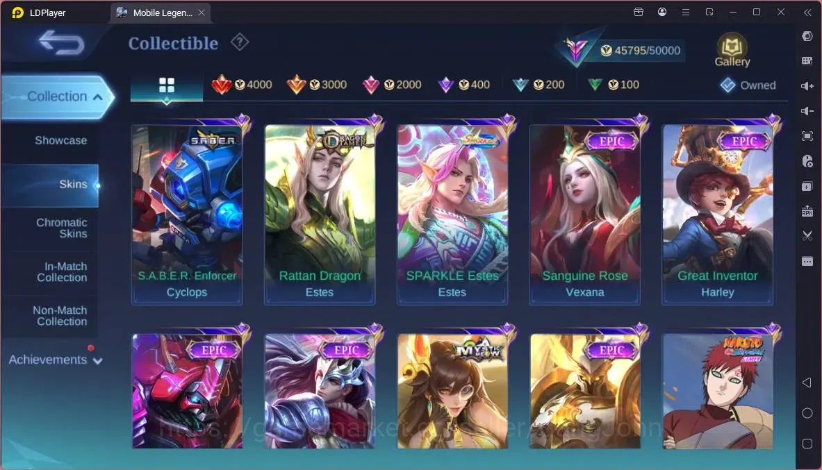 Mobile Legends: Bang Bang Accounts Global |Hero 91|Skin 208|Renowned|Sanrio Floryn|CC image 11