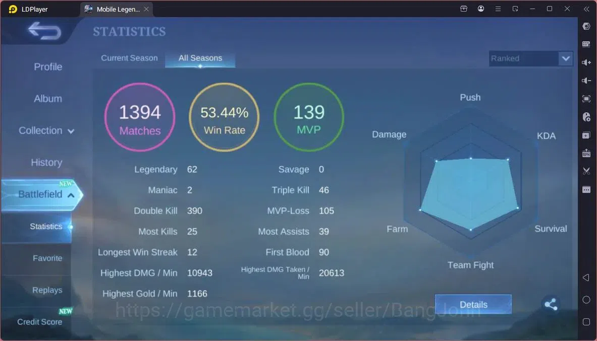 Mobile Legends: Bang Bang Accounts Global |Hero 91|Skin 208|Renowned|Sanrio Floryn|CC image 3
