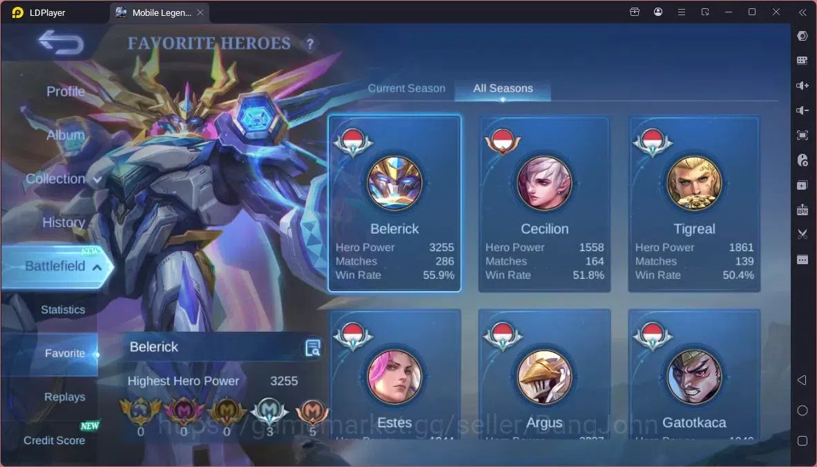 Mobile Legends: Bang Bang Accounts Global |Hero 91|Skin 208|Renowned|Sanrio Floryn|CC image 4