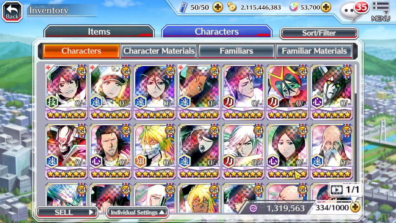 Bleach: Brave Souls Accounts Mid-Tier [GLOBAL]53K Orb|TYBW26[Bambieta,Liltoto],Rukia 10th Anniv,Aizen Renewd,Duo 11