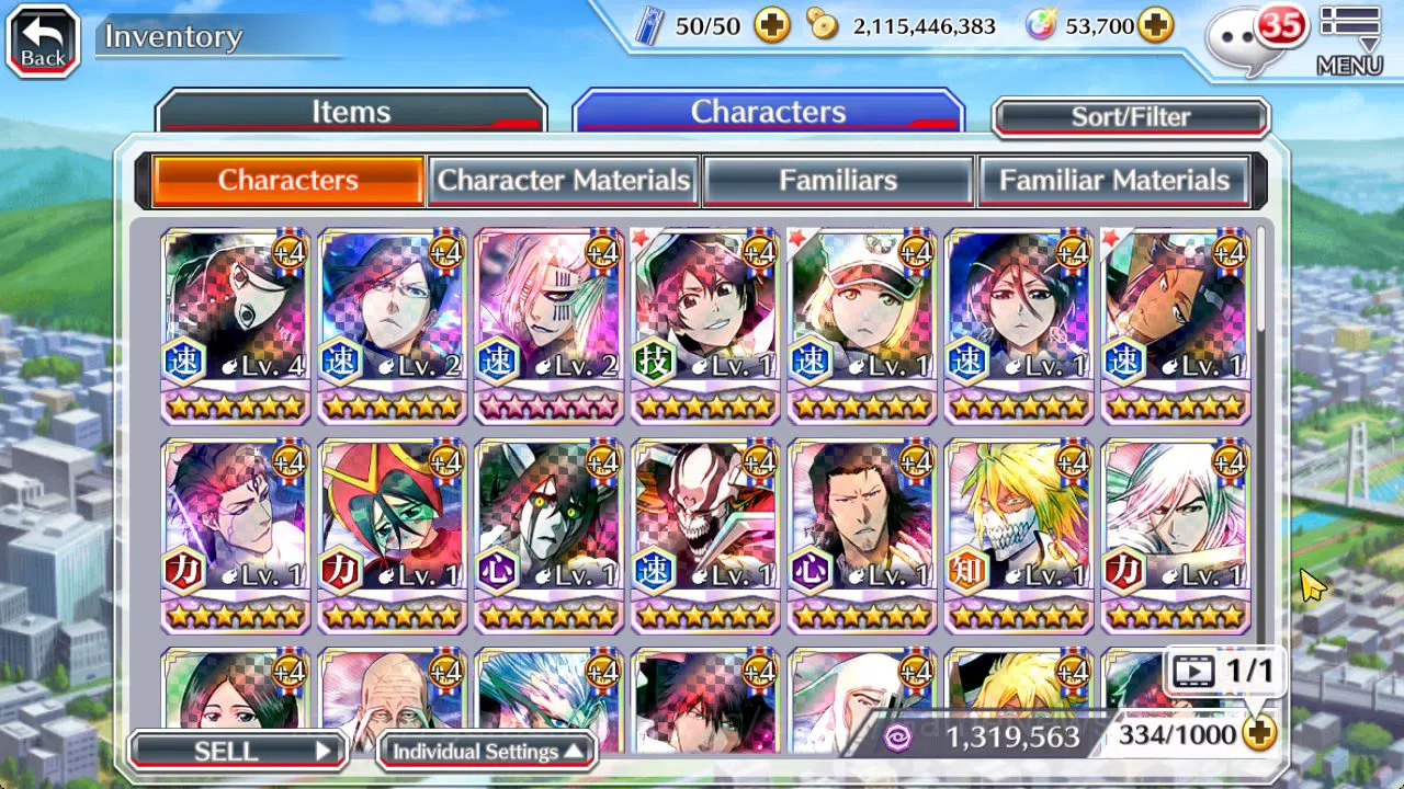Bleach: Brave Souls Accounts Mid-Tier [GLOBAL]53K Orb|TYBW26[Bambieta,Liltoto],Rukia 10th Anniv,Aizen Renewd,Duo 12