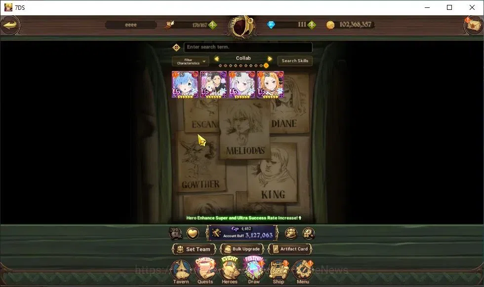 The Seven Deadly Sins: Grand Cross Accounts Global|3,1M CC|111 DM|3 LR+6 UR+Collab ReZero|N Me image 4