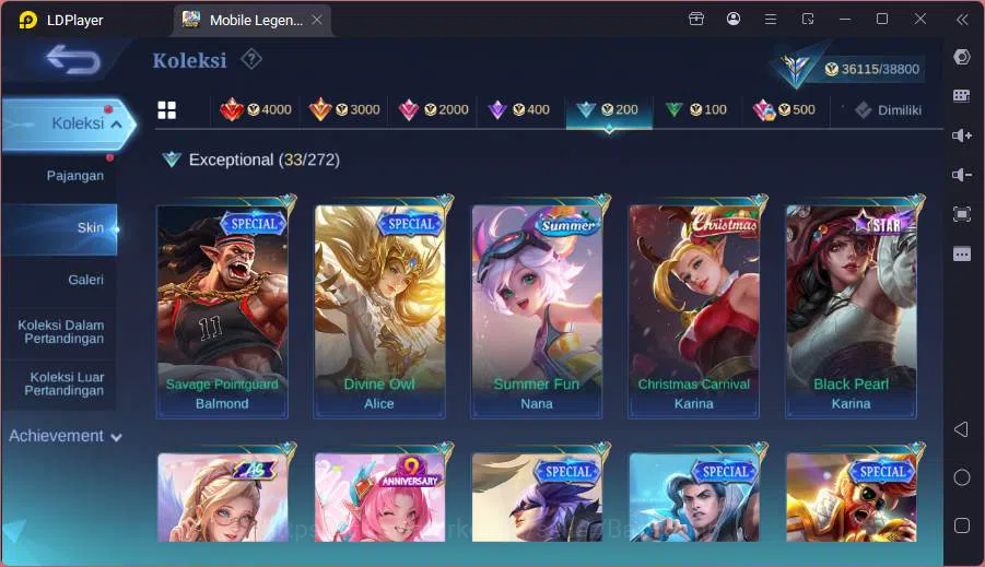 Mobile Legends: Bang Bang Accounts Hero 120|Skin 166|CC Natalia,Lucky Estes,Spongebob image 10