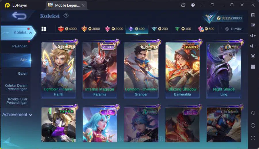 Mobile Legends: Bang Bang Accounts Hero 120|Skin 166|CC Natalia,Lucky Estes,Spongebob image 12