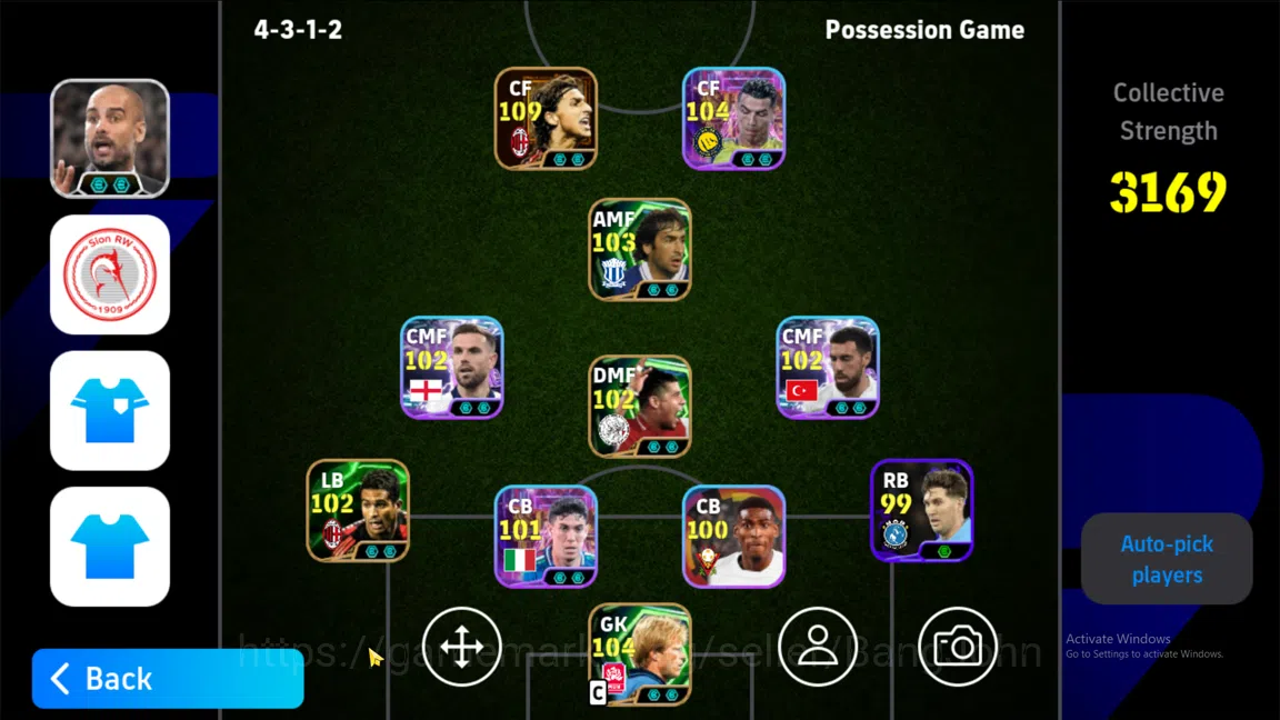 eFootball Accounts power 3170 | zlatan ibrahimovic big time , ronaldo image 1