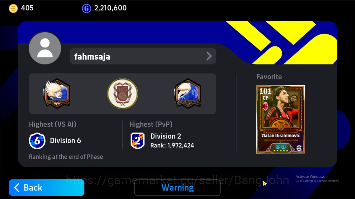 eFootball Accounts power 3170 | zlatan ibrahimovic big time , ronaldo image 2
