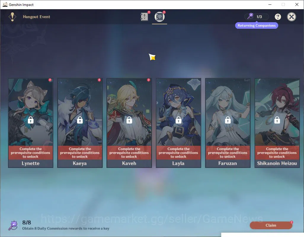 Genshin Impact Accounts Asia|AR 45|2 Limited +1(*5Weapon)|[Cyno,Baizu],Tig image 14