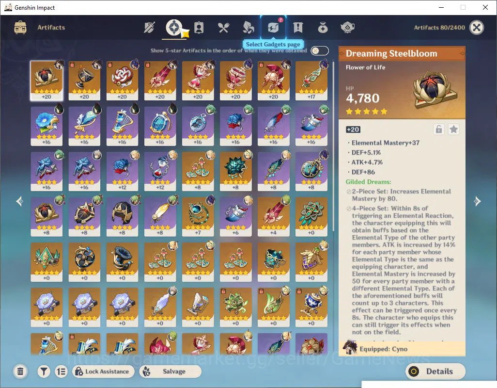 Genshin Impact Accounts Asia|AR 45|2 Limited +1(*5Weapon)|[Cyno,Baizu],Tig image 7