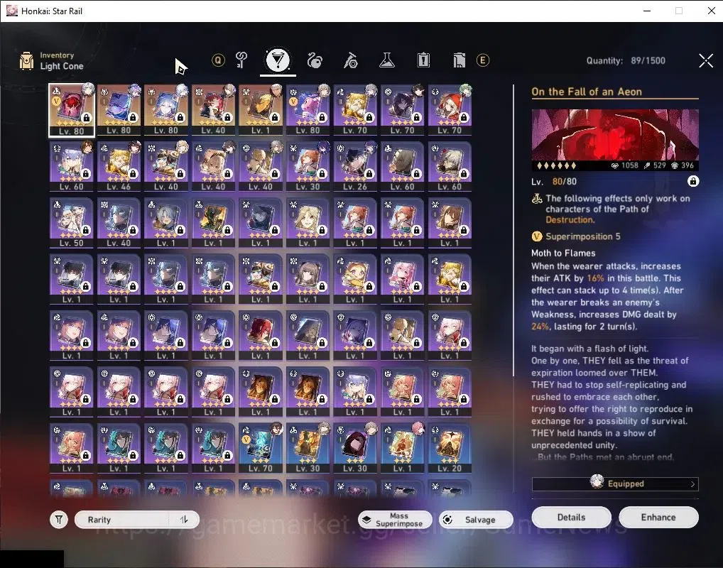 Honkai Star Rail Accounts Asia|TL 65|10 Limited|[SW 999,Yao Guang,Archer]+Si image 5