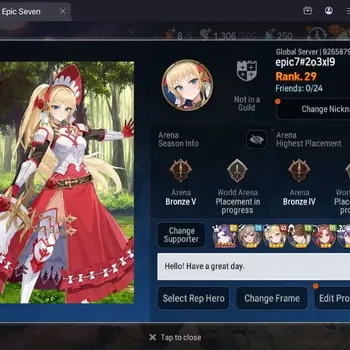 Epic Seven Accounts Starter Global Unverif |5 ML(RNL,NM Luna,US Choux,O Sigret,Zio)|PoH+Bless ON|Stigma 11K|SS 250|Log