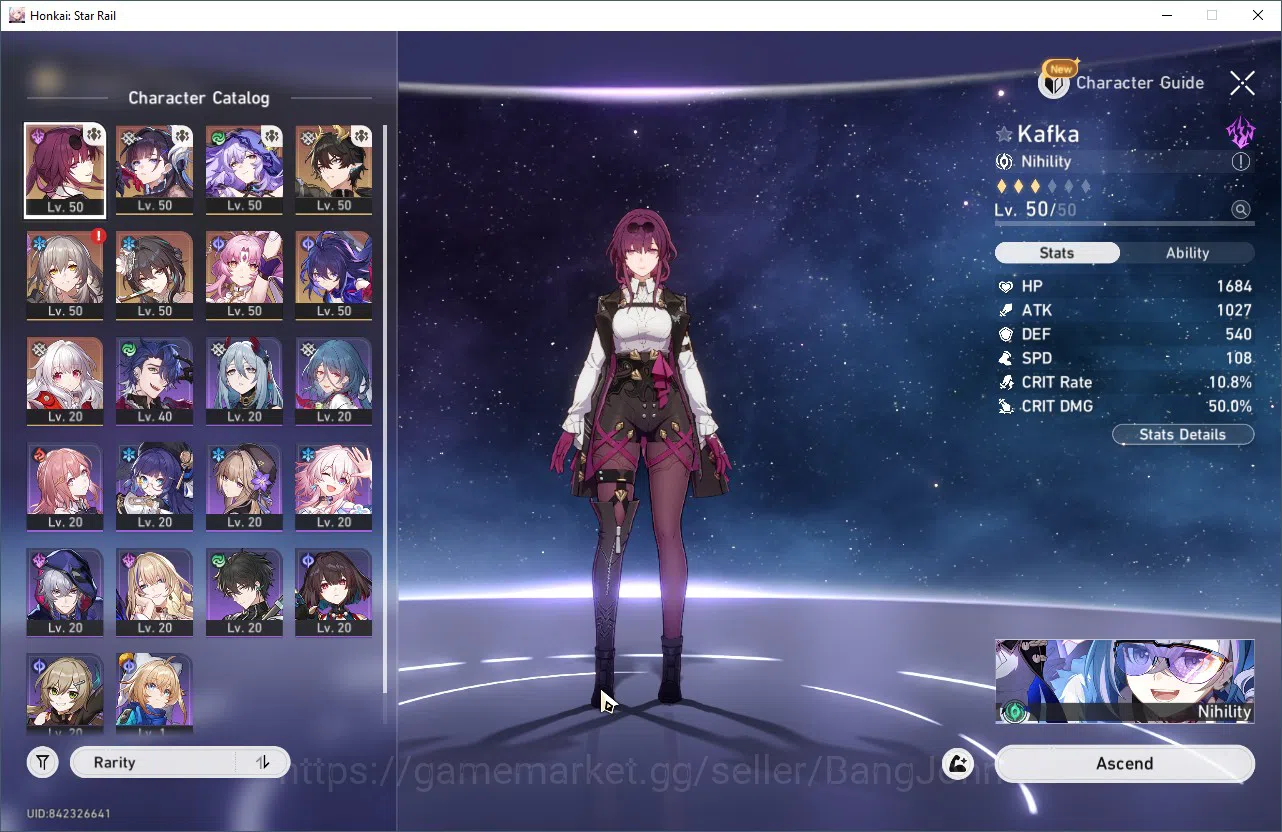 Honkai Star Rail Accounts ASIA | TL 38 | DoT team | kafka, hysilens, black s image 3