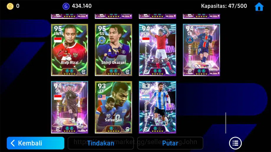 eFootball Accounts power 3229 | messi MSN, thuram epic, del piero epi image 8