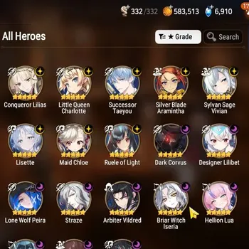 Epic Seven Accounts Limited Hero GLOBAL UnVerif|New Era|18 ML(Lisette,LQ Charlote,RueleLight,Etc)+UP Politis,10 LMT