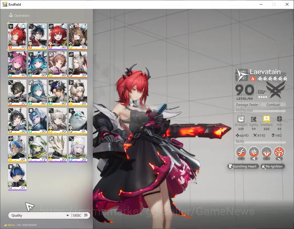 Arknights: Endfield Accounts ASIA|Lv56|SSR6(3Limit)+13(*6WP)|[LaevatainP1,Gilbe image 1