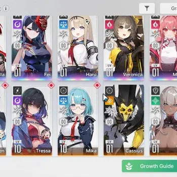 Chaos Zero Nightmare Accounts GLOBAL Lv 55|6 SSR [ArabellaM1+Sign,Fei,Haru,Veronica,Mei