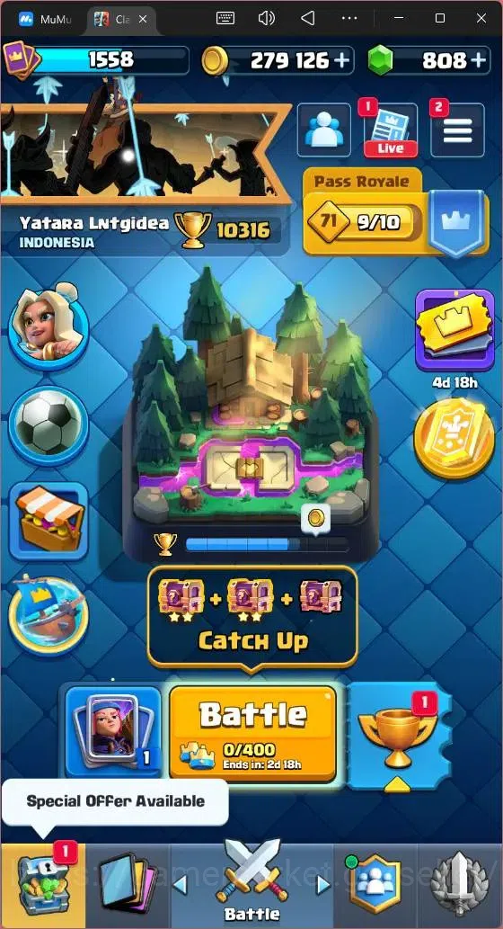 Clash Royale Accounts High-End Global |CL 1558|KTL 15|Trophy 10316|1 MAX|7 CHamp|2 Hero|11 Evo|Arena 25|279 Gold|808 1